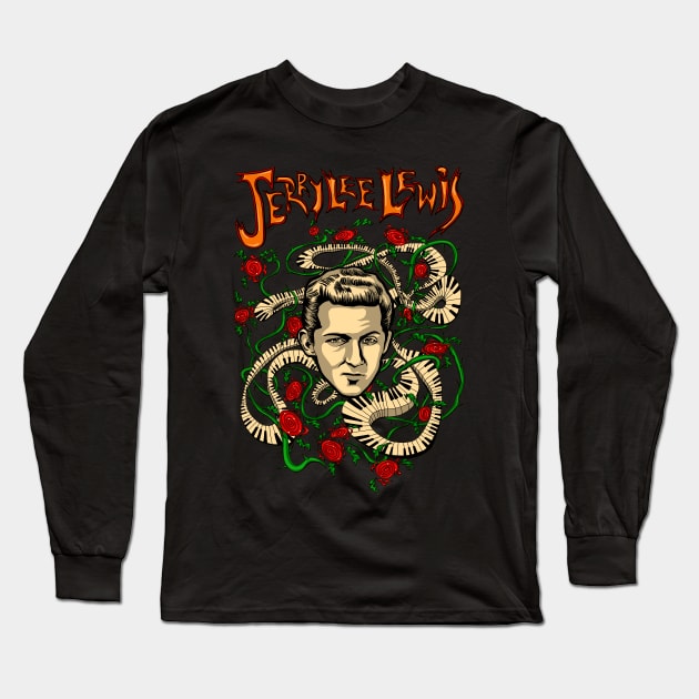 Jerry Lee Long Sleeve T-Shirt by ThunderEarring